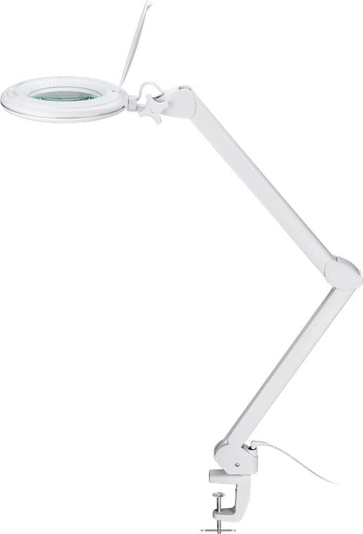 LED clamp magnifying lamp, 10 W, white