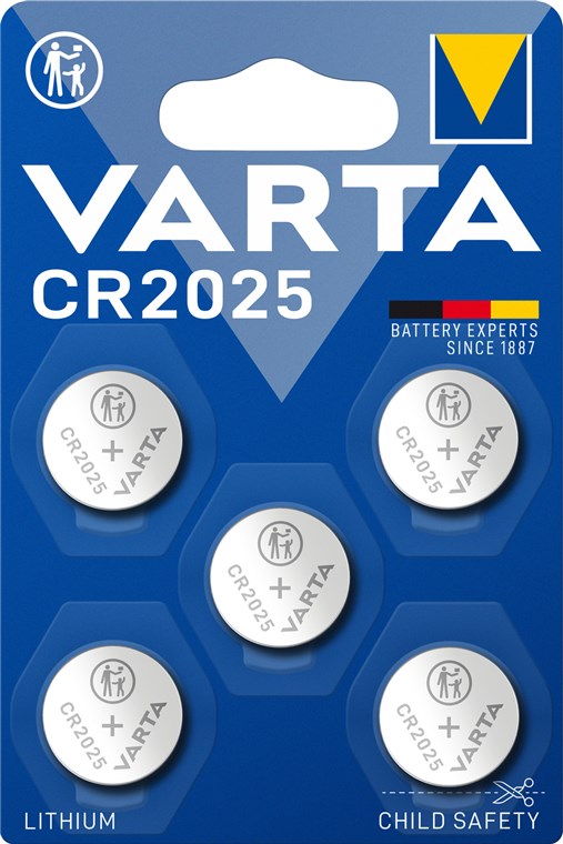 CR2025 (6025) battery, 5 pieces in blister