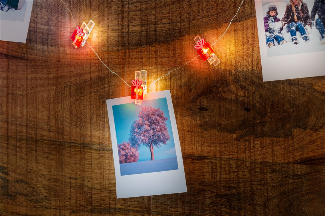 10 LED photo clip fairy lights "Gift"