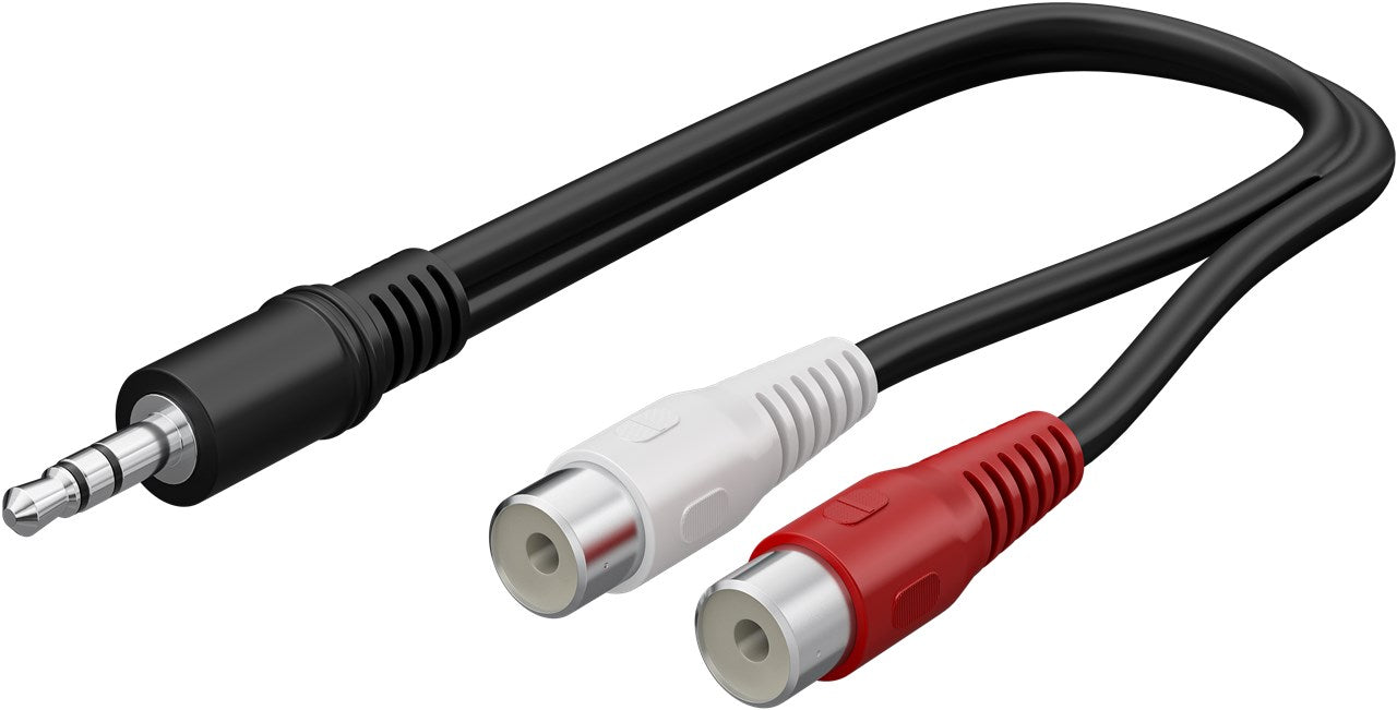 Audio-Kabeladapter 3,5mm, Stecker zu Stereo-Cinch-Buchse