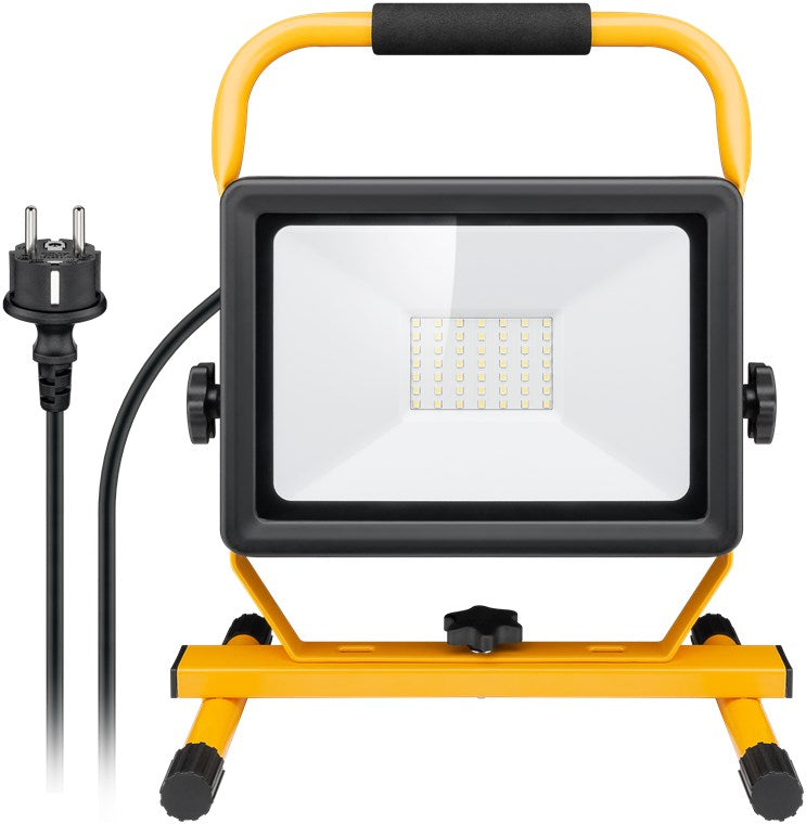LED construction spotlight with stand, 50 W
