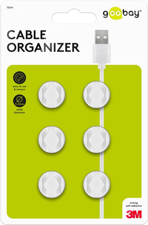 Cable management 2-slots, white