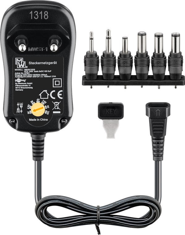 Universal power supply (3 V - 12 V max. 12 W / 1.0 A)