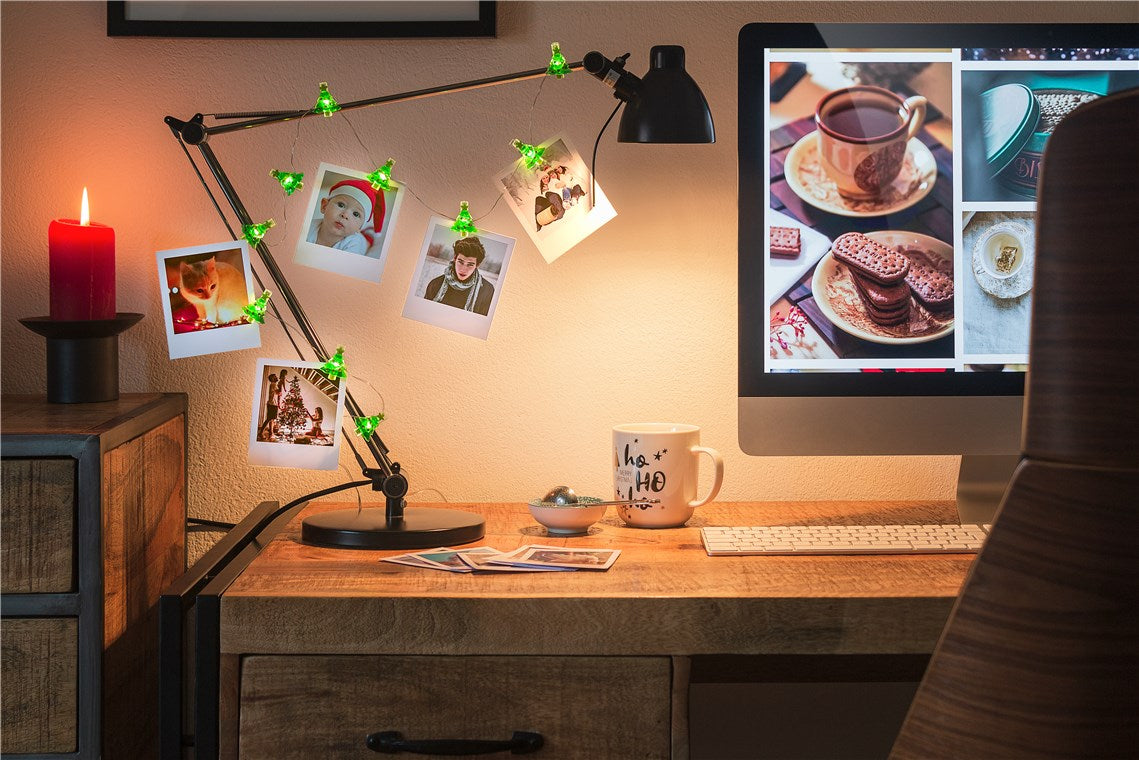10 LED photo clip light chain "Christmas tree"