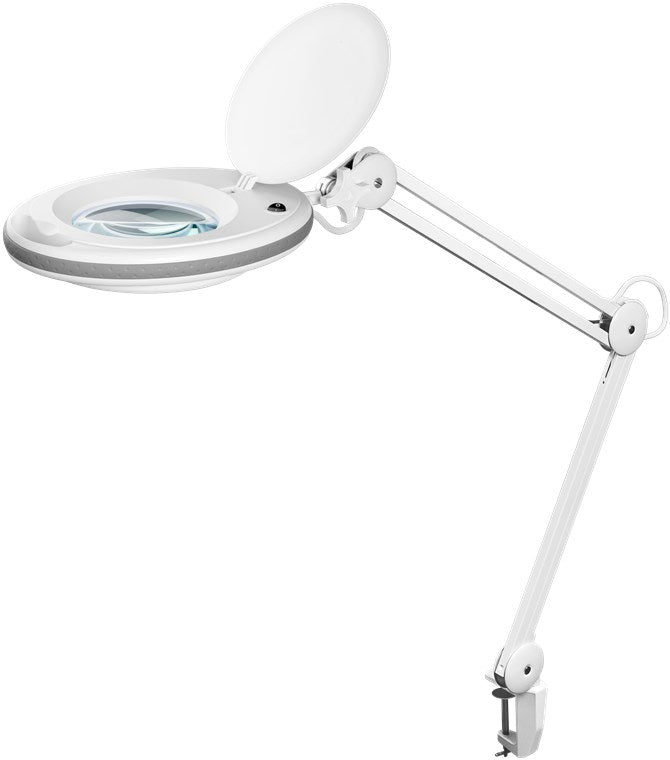 LED clamp magnifying lamp, 8 W, white