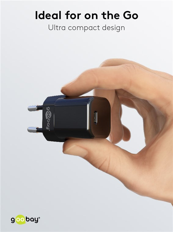 USB-C™ PD GaN Schnellladegerät Nano (20 W) schwarz