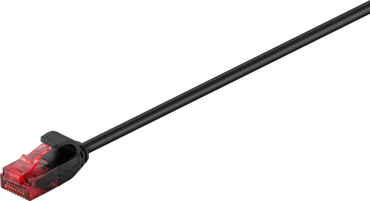CAT 6 slim patch cable, U/UTP, black