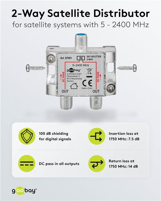 SAT distributor, 2-way