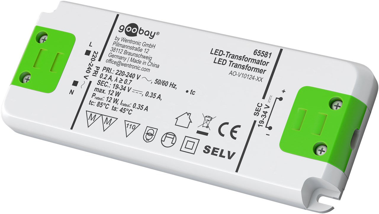 LED constant current transformer 350 mA/12 W