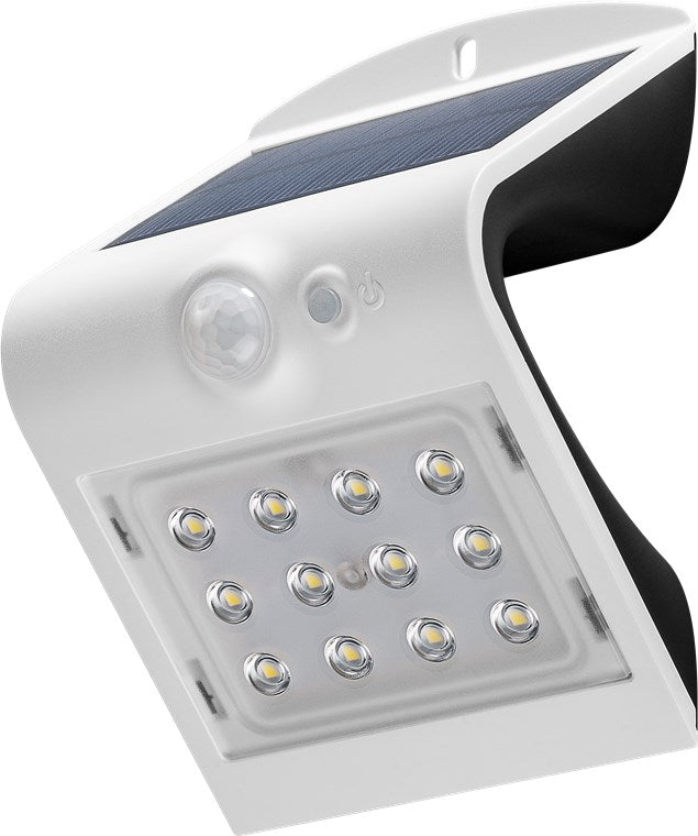 LED solar wall light with motion detector, 1.5 W, white