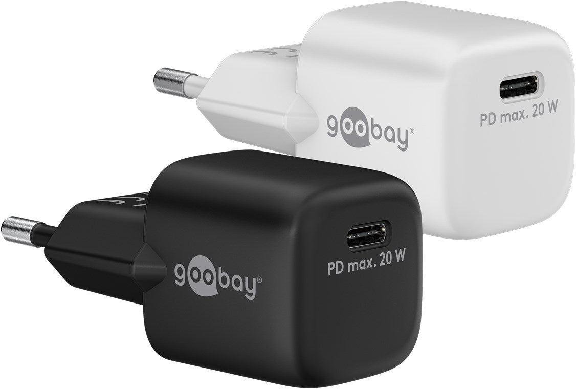 USB-C™ PD GaN fast charger Nano (20 W) black