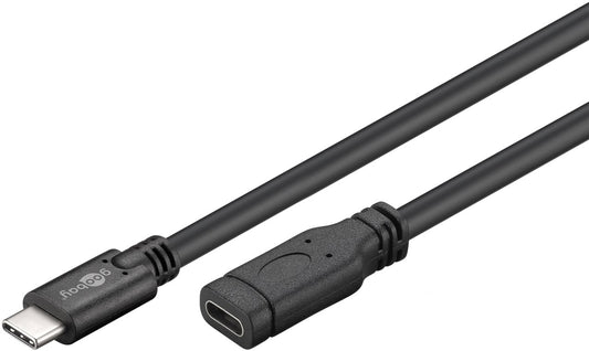 USB-C™-Verlängerung, USB 3.1 Gen 1, 1 m, schwarz