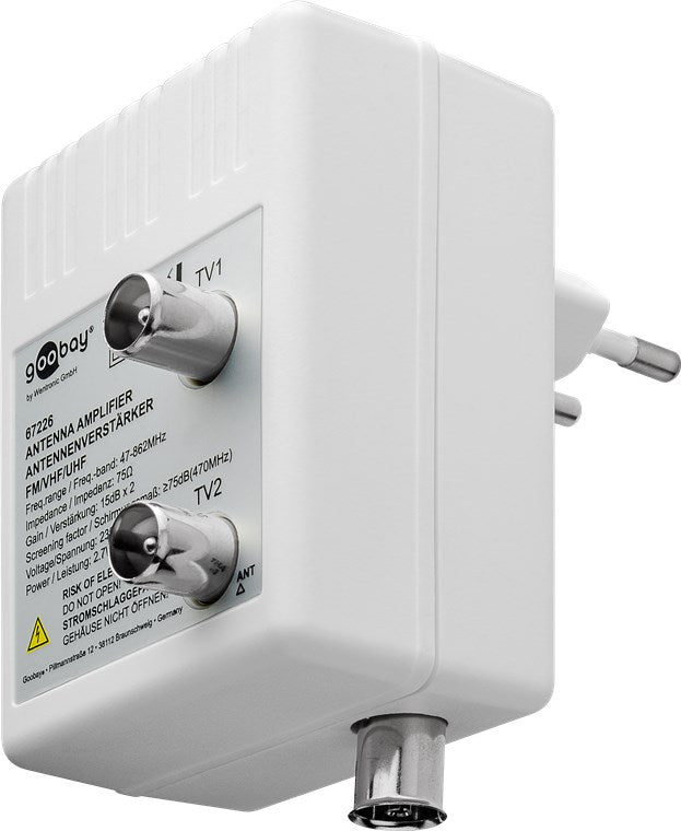 Antennenverstärker mit 2 Ausgängen, 15-30 dB