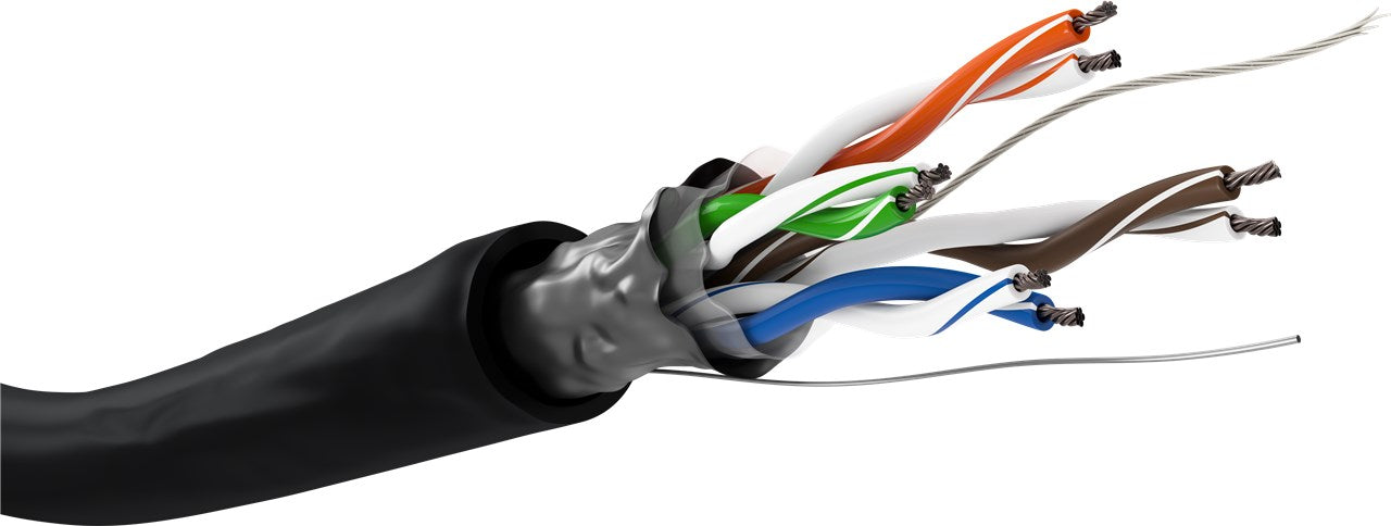 CAT 5e Outdoor Netzwerkkabel, F/UTP, schwarz