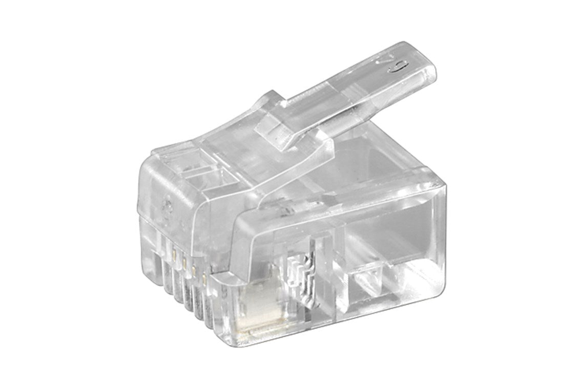 RJ11-Westernstecker für Flachkabel, 4 polig