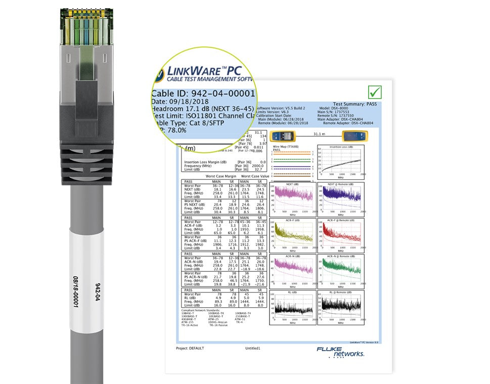 CAT 8.1 patch cable, S/FTP (PiMF), blue