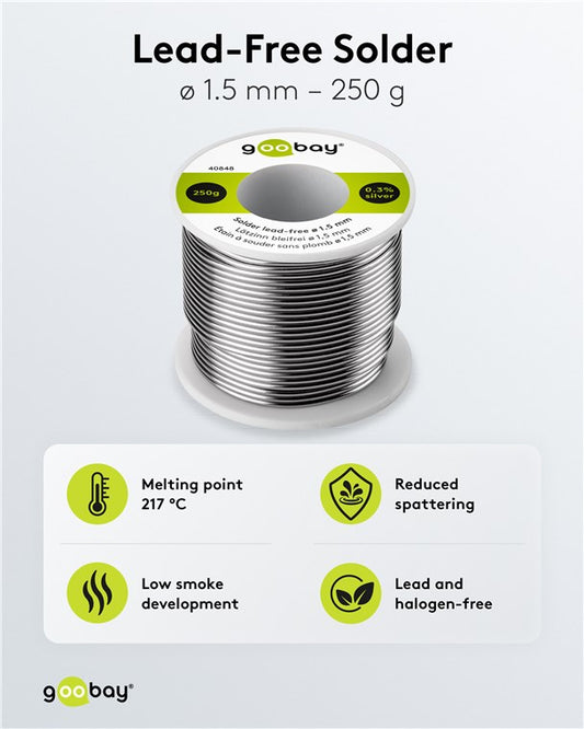 Lötzinn bleifrei, ø 1,5 mm, 250 g