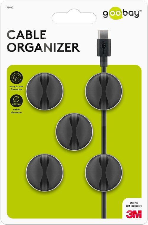 Cable management 1-slot, black