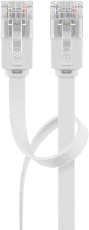 CAT 5e Flach-Patchkabel, U/UTP, weiß
