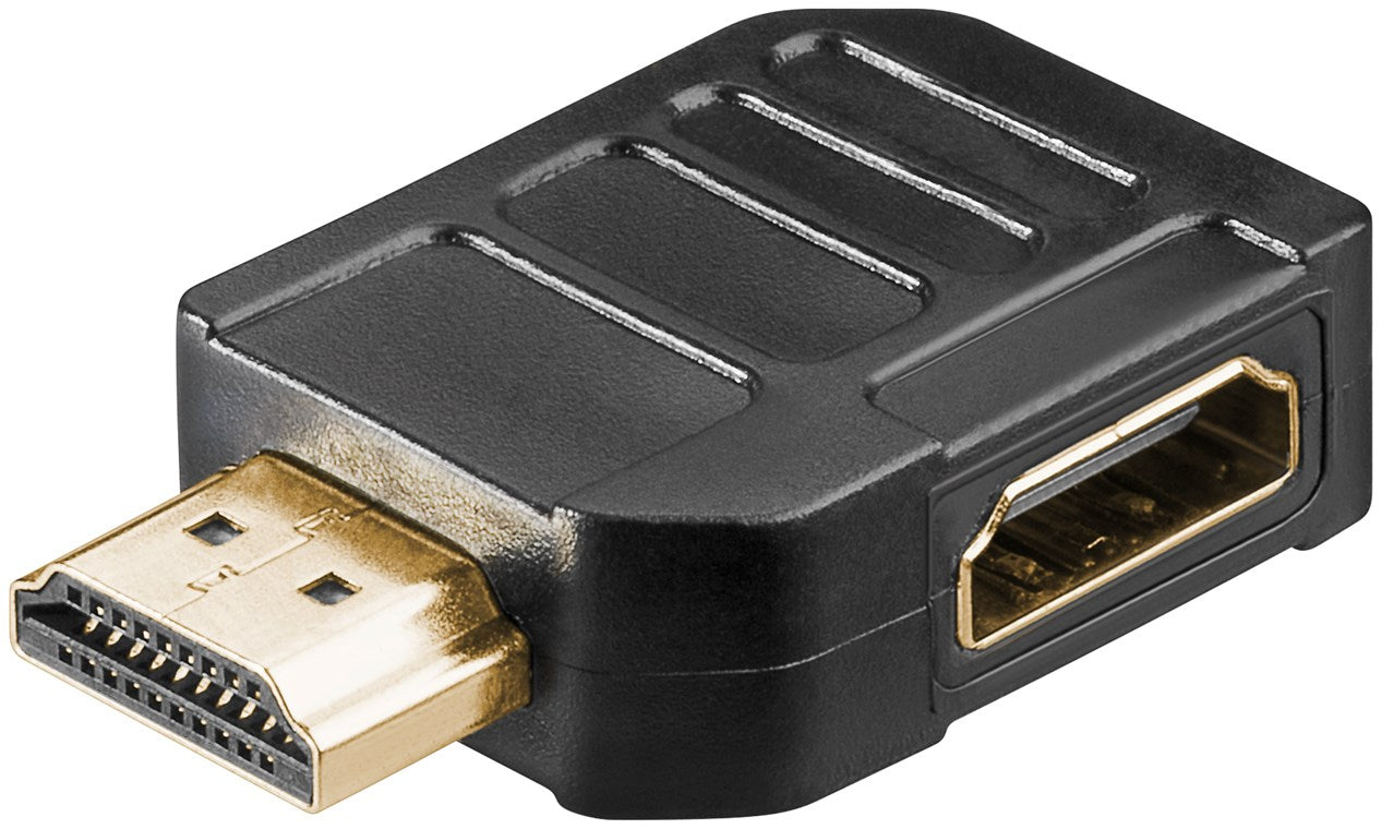 HDMI™ angle adapter 270° horizontal, 4K @ 60 Hz, gold-plated