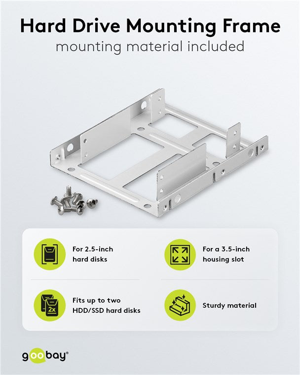 2,5 Zoll-Festplatten-Einbaurahmen auf 3,5 Zoll - 2-fach