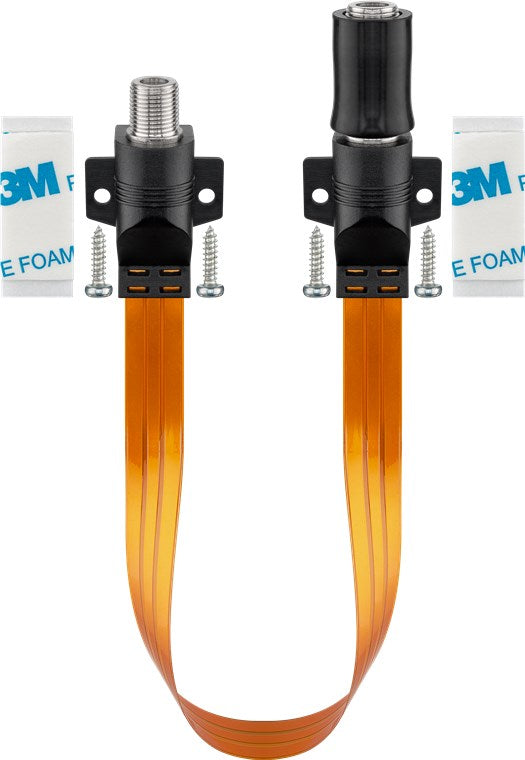 Waterproof SAT window feedthrough, extremely flat (0.3 mm)