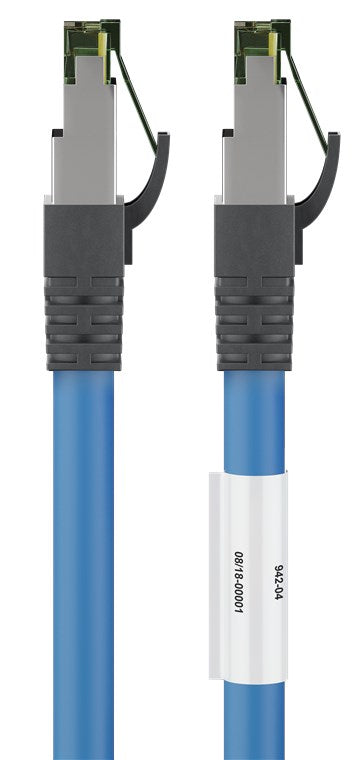 CAT 8.1 patch cable, S/FTP (PiMF), blue