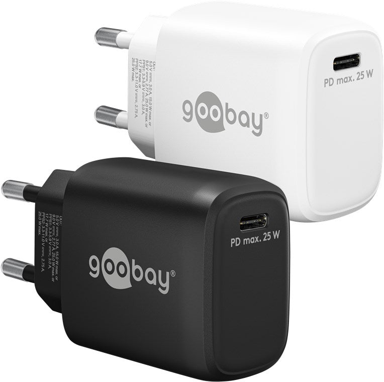 USB-C™ PD GaN fast charger (25 W) white