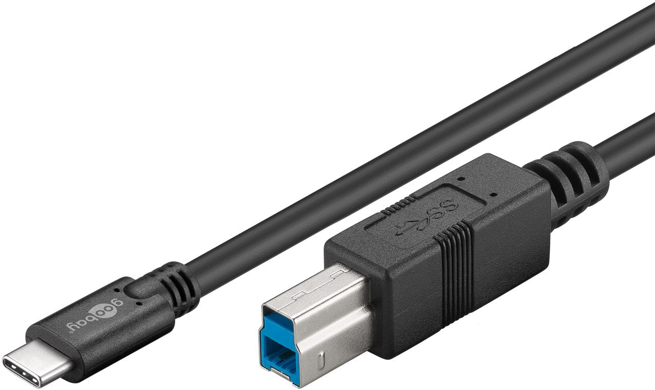 USB-C™-auf-USB-B-Kabel, 1 m, schwarz