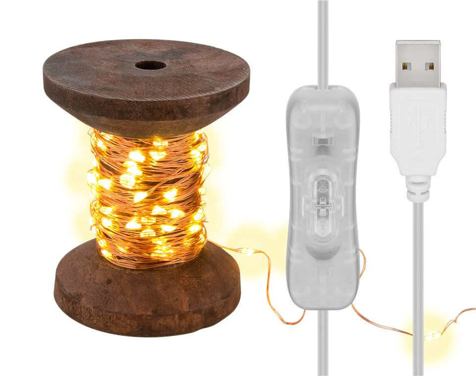 LED fairy lights “yarn spool”, small
