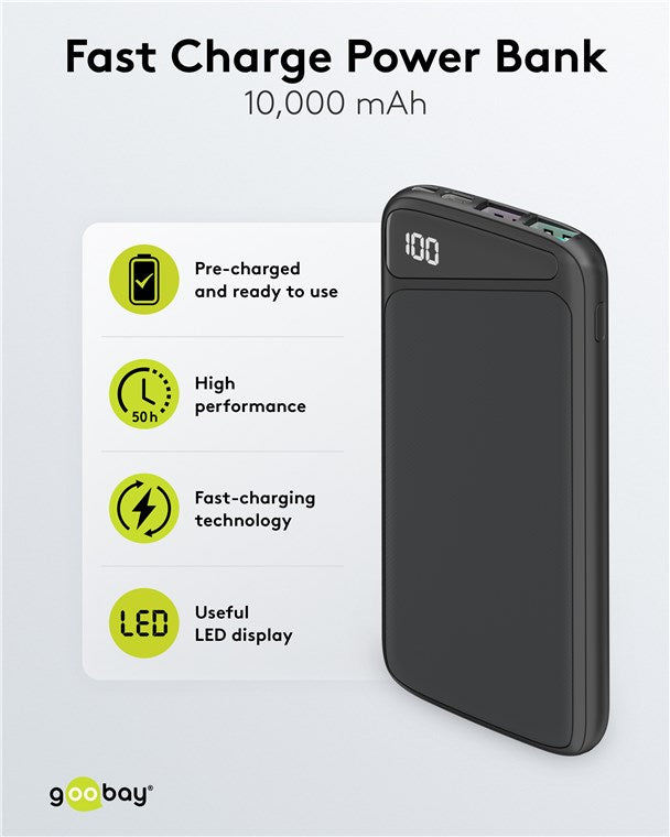Schnelllade-Powerbank 10.000 mAh mit Power Delivery