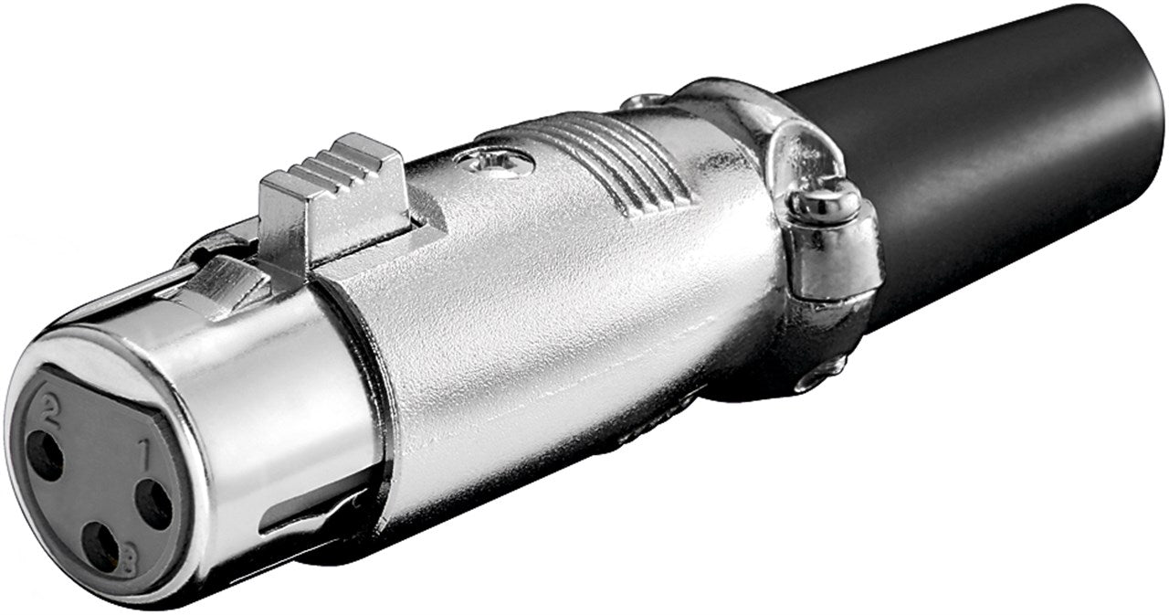 Microphone coupling, XLR socket (3-pin)