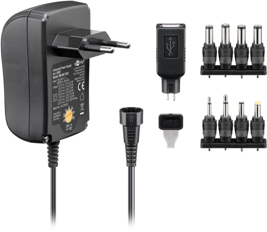 Universal power supply (3 V - 12 V max. 18 W / 1.5 A)