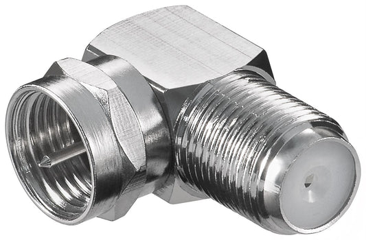Angle adapter: F plug > F socket 90°