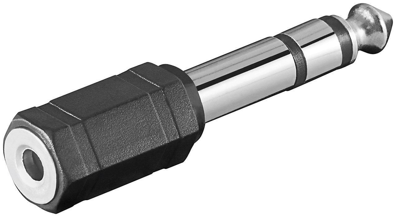 Headphone adapter, AUX jack 6.35 mm to 3.5 mm