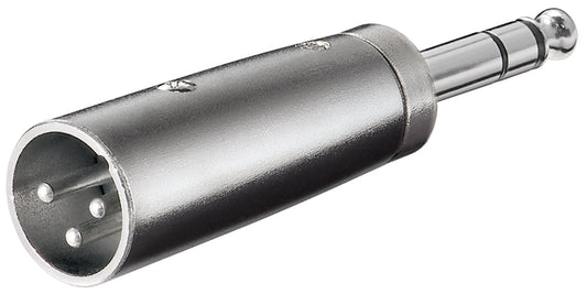 XLR adapter, AUX jack 6.35 mm, stereo plug to XLR plug