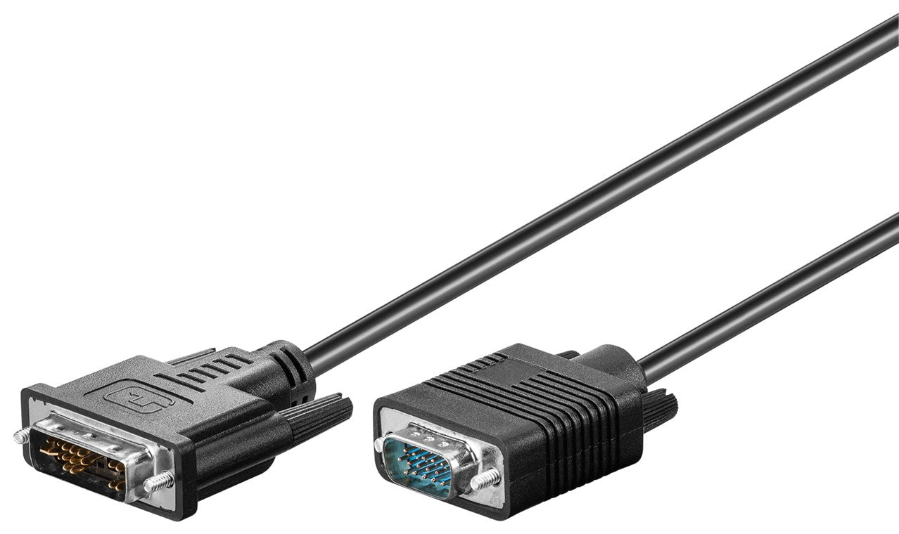 DVI-A/VGA Full HD cable, nickel-plated