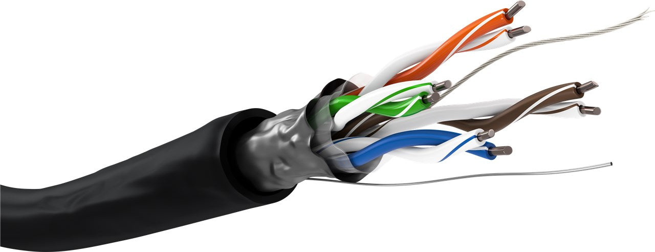 CAT 5e Outdoor Netzwerkkabel, F/UTP, schwarz