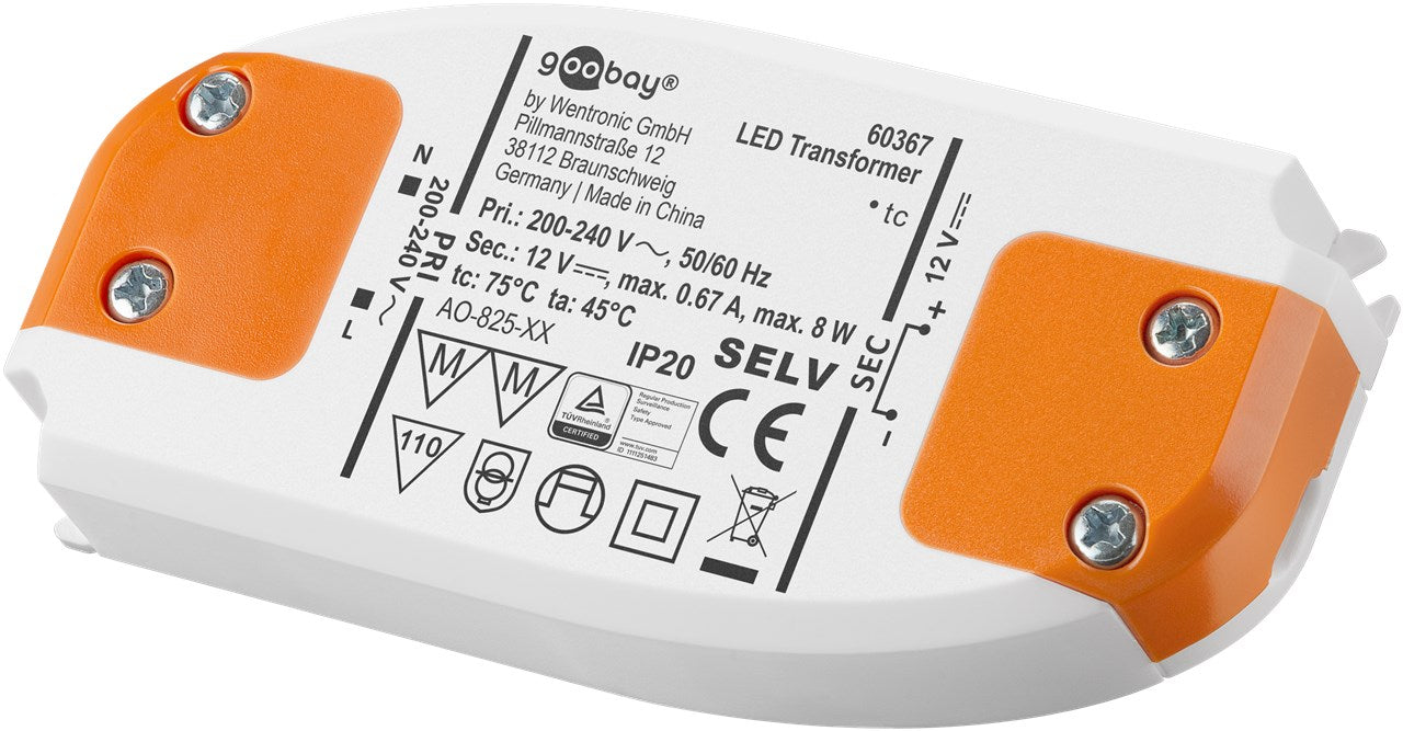 LED transformer 12 V/8 W