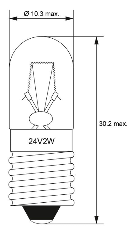 Tube lamp, 2 W