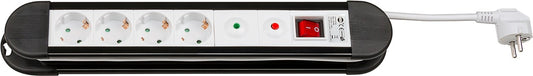 4-way power strip with surge protection, 1.4 m