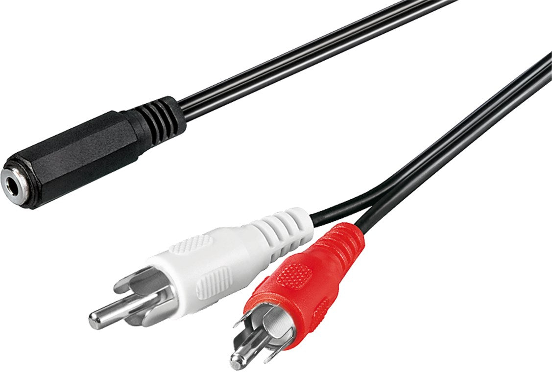 Ses kablosu adaptörü 3,5 mm dişiden RCA erkeğe
