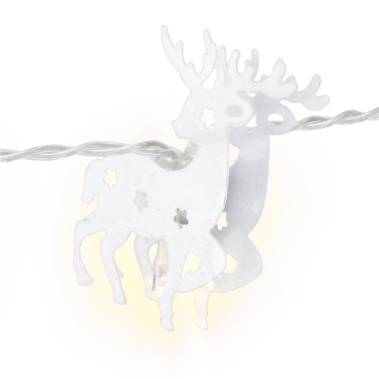 10 LED fairy lights "Reindeer", white