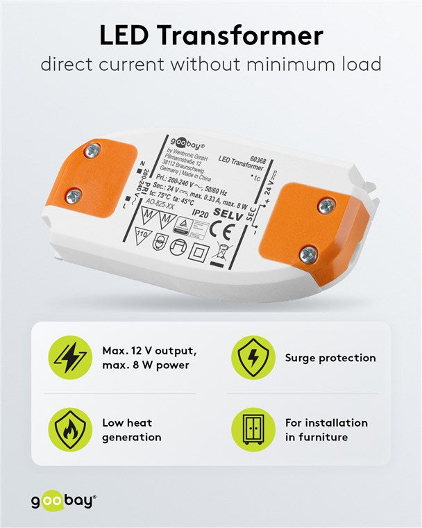 LED-Trafo 12 V (DC), 8 W