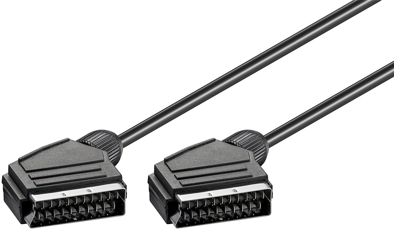 Scart connection cable, nickel-plated, ø 7 mm