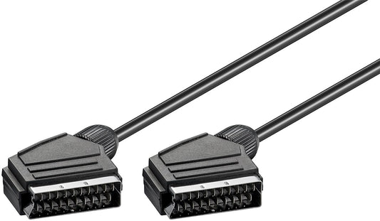 Scart connection cable, nickel-plated, ø 7 mm