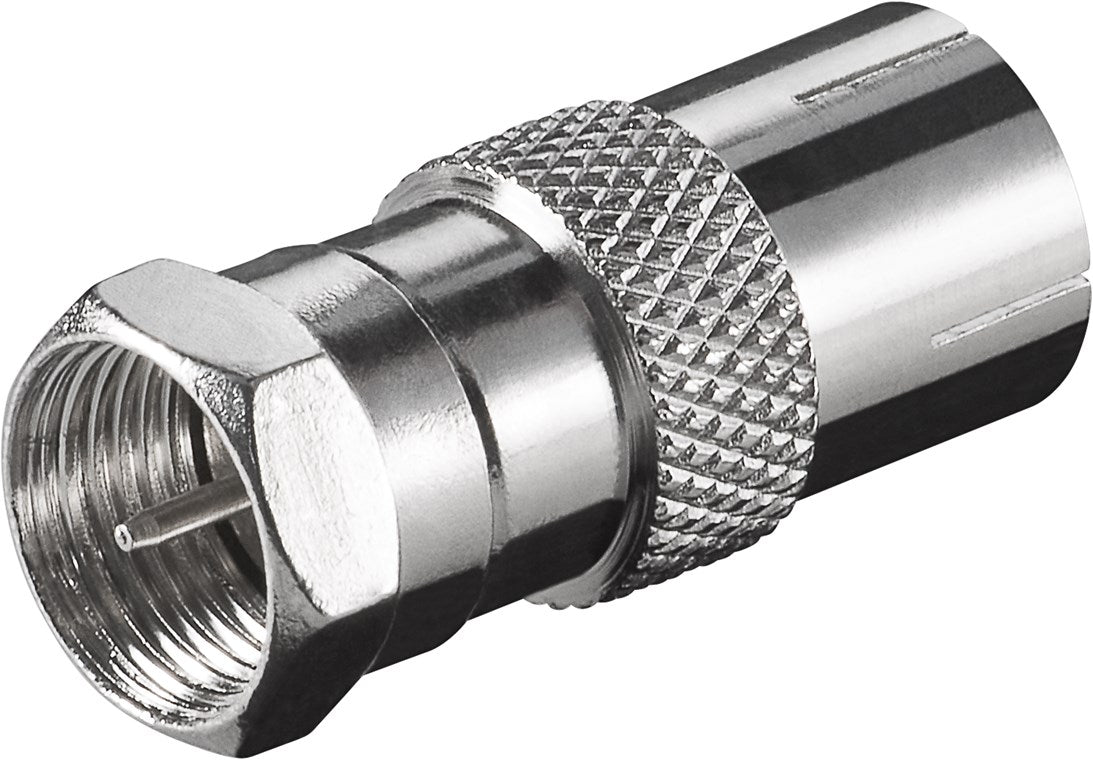 F adapter: F plug > coax socket