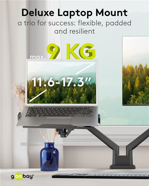 Deluxe Laptophalterung für Monitorarm