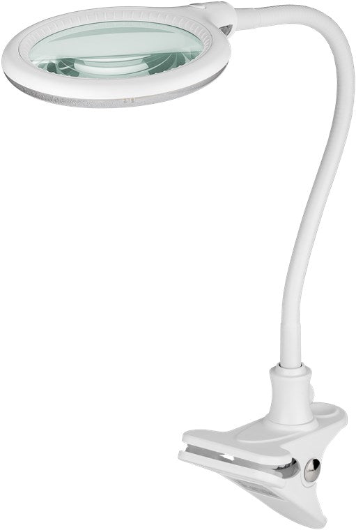 LED clamp magnifying lamp, 6 W, white