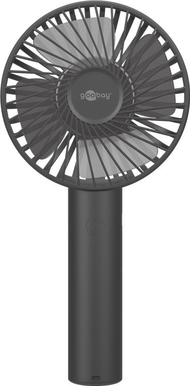 USB hand fan with stand function, black